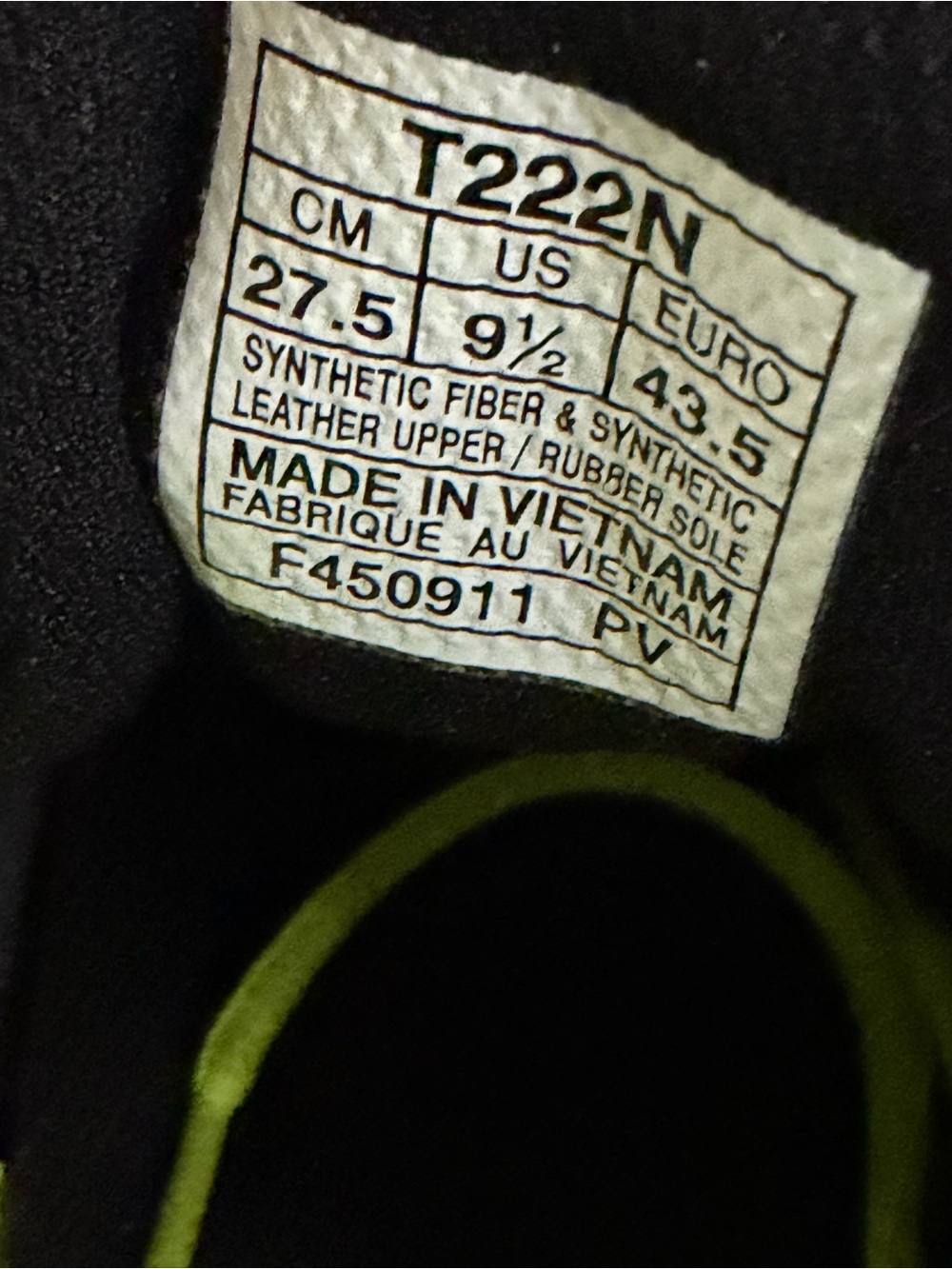 Asics Men's 9.5 Grey & Neon Yellow Gel-Running Sneakers T222N - Picture 6 of 7